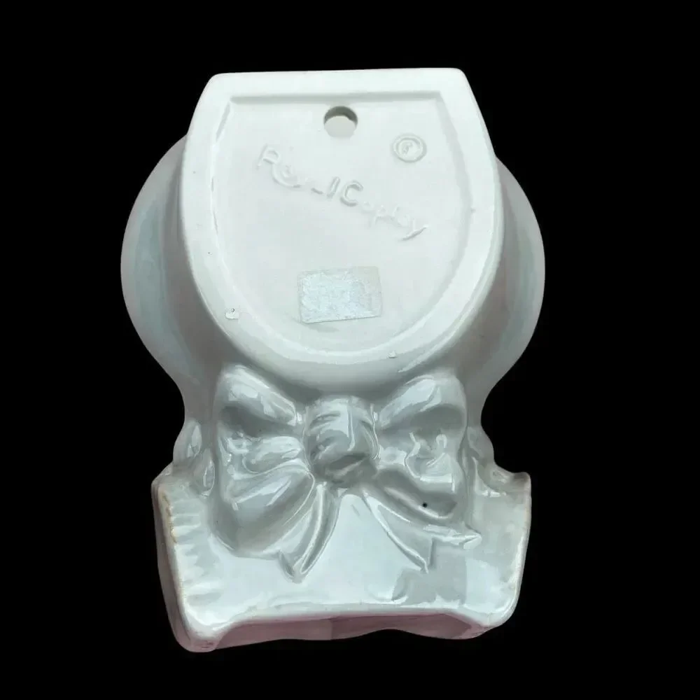 Royal Copley Wall Pocket Lady Head Planter Pug Tail Cottage Core